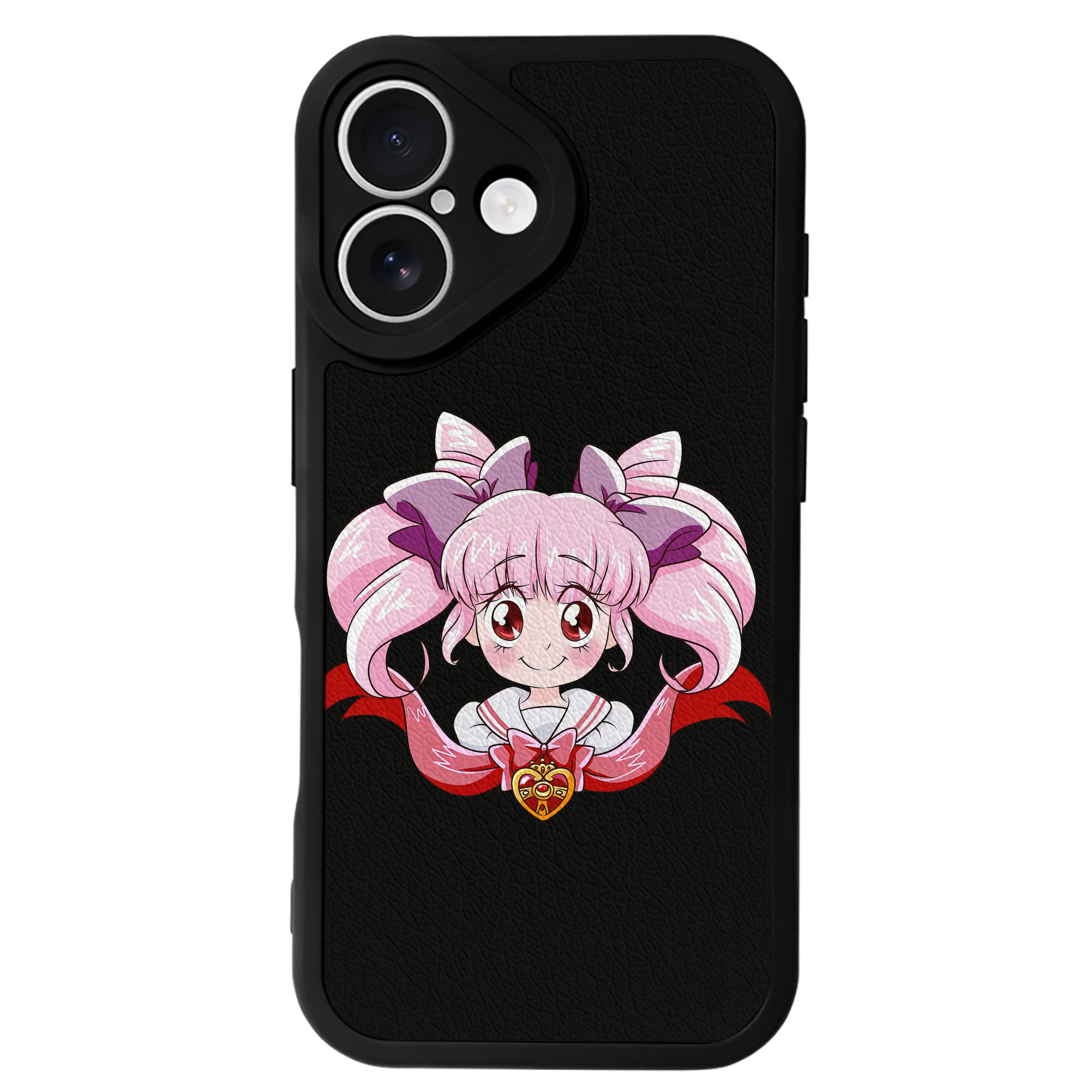 （画像用） 美少女戦士セーラームーン ちびうさ Sailor Moon Chibiusa Tsukino Usagi Small Lady Serenity 【iPhone 16シリーズ対応】シリコンスマホケース（レザー調） 材質：シリコン